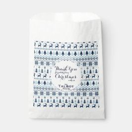 Sacolinha Azul NATAL Personalizado - Obrigado Bag Favorável