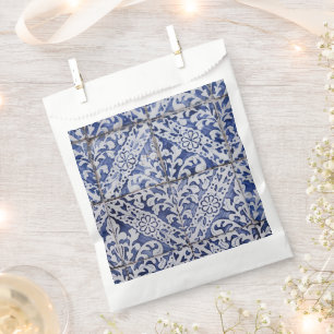 Sacolinha Azulejos Portugueses - Azulejo Azul e Branco Flora