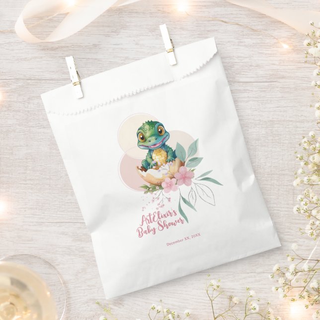 Sacolinha Baby Alligator Hatching Floral Chá de fraldas (Cortado)