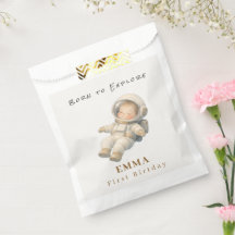 Baby Astronaut First Birthday Favor Bags