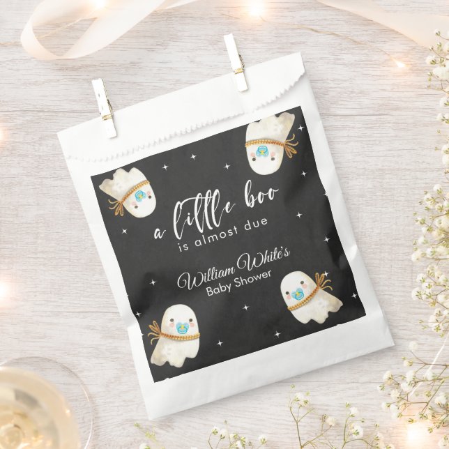 Sacolinha Baby Ghost Halloween Fall Chá de fraldas (Cortado)