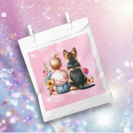 Sacolinha Baby Girl e seu Puppy | Chá de fraldas