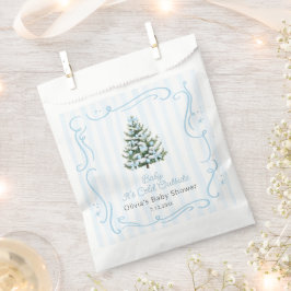 Sacolinha Baby It's Cold Outside Blue Winter Baby Shower