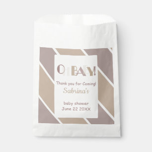 Sacolinha Baby Mocha Modern Chá de fraldas Favor Bag