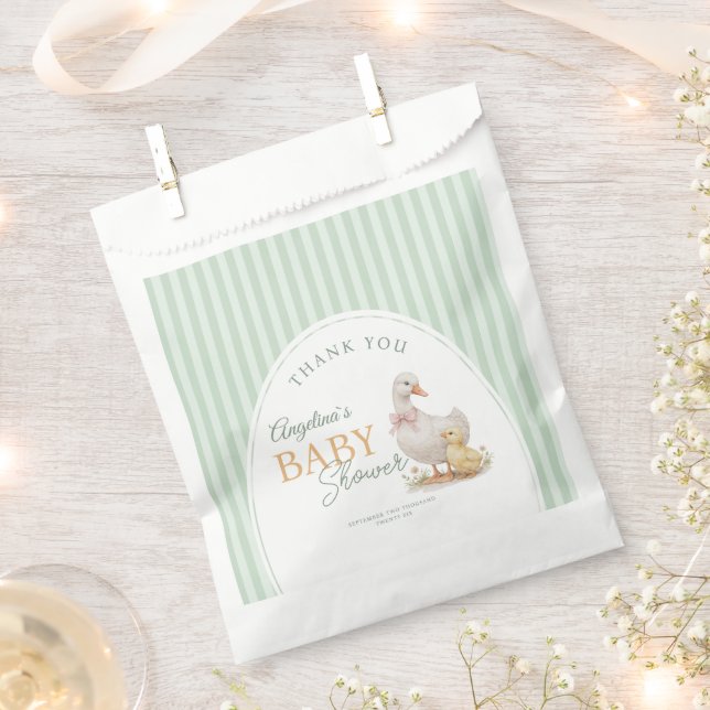 Sacolinha Baby Shower Favor Bags Mother Goose and Gosling. (Cortado)