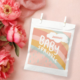 Sacolinha BABY SPRINKLE Cute Clouds Rainbow Rain PERSONALIZA