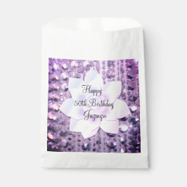Sacolinha Bag de Aniversário Púrpura e Rosa
