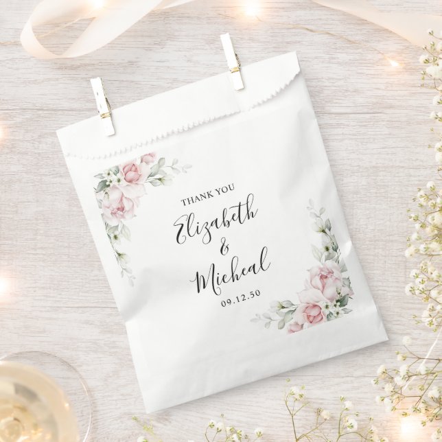 Sacolinha Bag de Favor da Cerimônia de Casamento de Rosas Ro (Cortado)