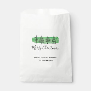 Sacolinha Bag de Favor de Natal da Modern Watercolor