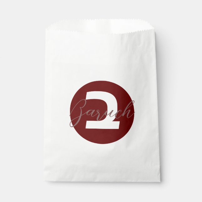 Sacolinha Bag de Favor de Parte de Upsherin Personalizada (Frente)