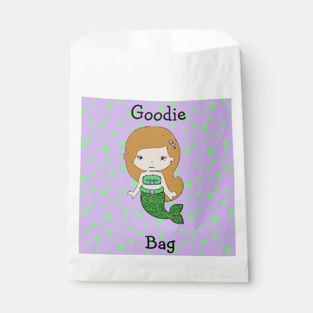 Sacolinha Bag de Goodie Verde e Roxo (Frente)