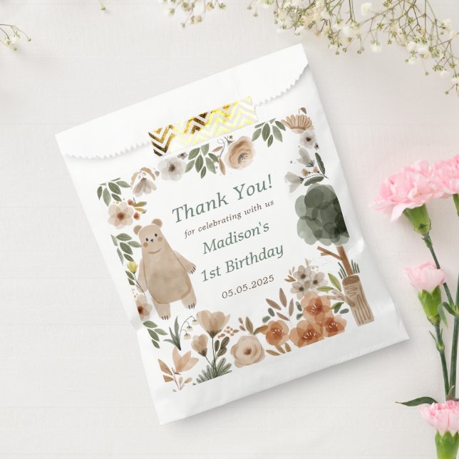 Sacolinha Bag primeiro aniversario De Animais Da Floresta Co (Selado)