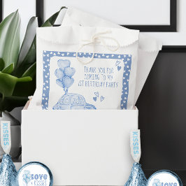 Sacolinha Balão Azul e Carro do primeiro aniversario namorad