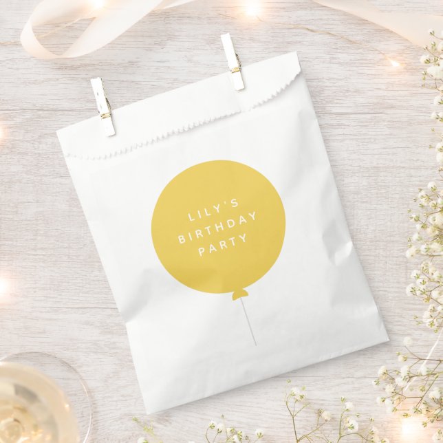 Sacolinha Balão Moderno | Parte Aniversário de criança amare (Cortado)