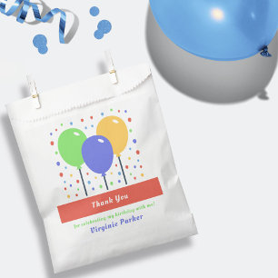Sacolinha Balões Coloridos Aniversário Obrigado Por Bag
