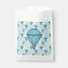 Sacolinha Balões de ar quente céu azul e verde