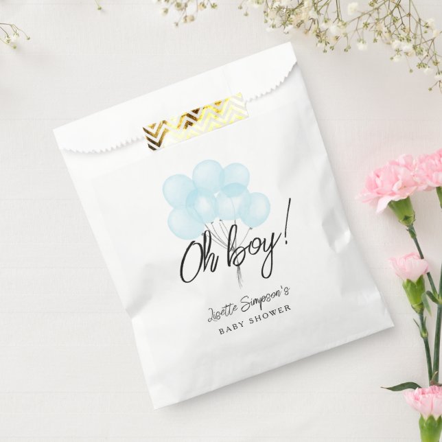 Sacolinha Balões de Cores Azuis Cachorros Oh Chá de fraldas (Selado)