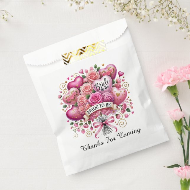 Sacolinha Balões de flores para chá de noiva fofos (Selado)