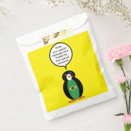 Sacolinha Bandeira Brasileira Falando Sra. Penguin Personali