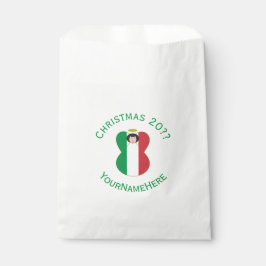 Sacolinha Bandeira de Natal do Anjo Italiano Personalizada