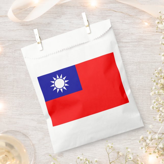 Sacolinha Bandeira de Taiwan: República da China, Taipé Chin (Cortado)