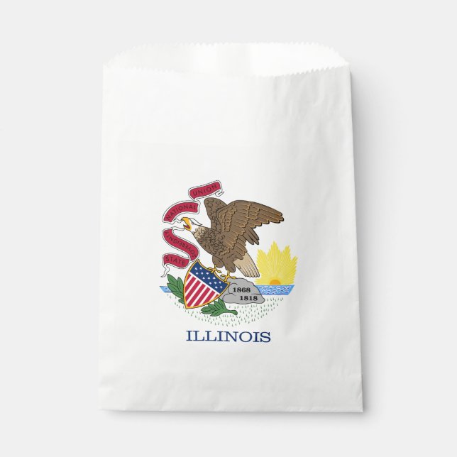 Sacolinha Bandeira do Estado de Illinois (Frente)