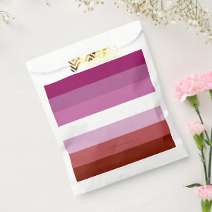 Sacolinha bandeira do orgulho lésbico feminino da SlipperyJo