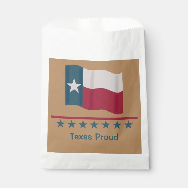 Sacolinha Bandeira Longa do Texas Ortod Personalizada Tan (Frente)