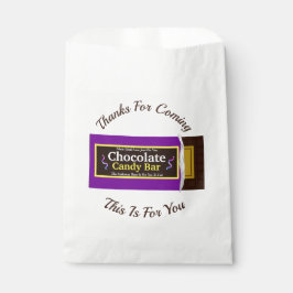Sacolinha Bar de chocolate doce Obrigado Festa