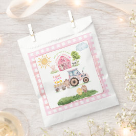 Sacolinha Barnyard Fun Pink 2nd Birthday 