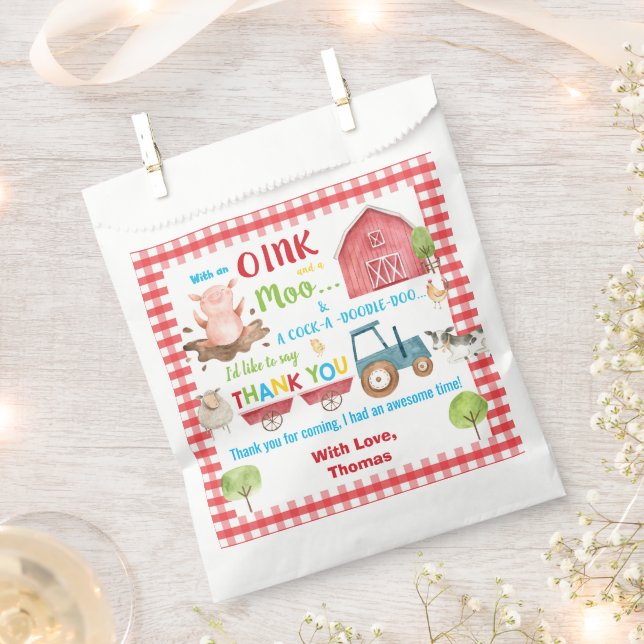 Sacolinha Barragem de Quintal de Animais de Fazenda Agradece (Cortado)