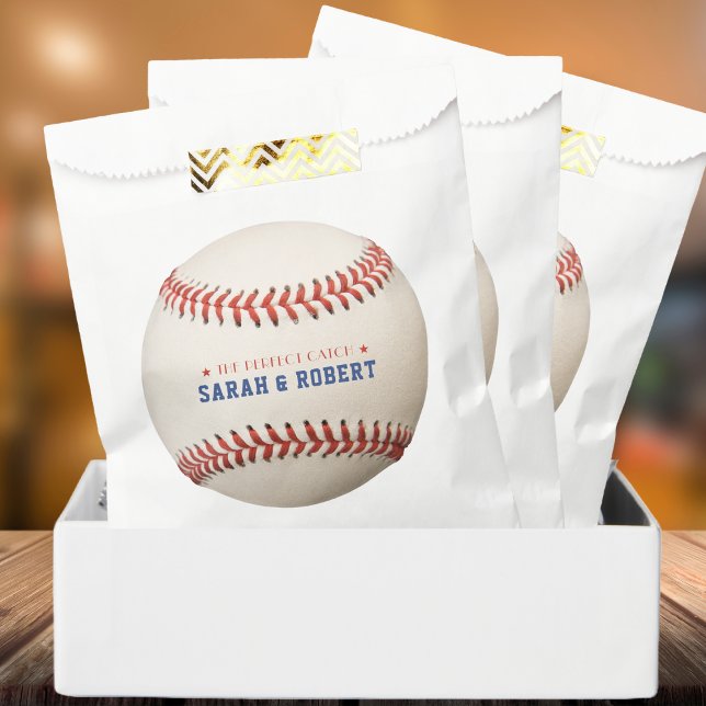 Sacolinha Baseball Softball Esporte O Casamento De Captura P (Baseball Softball Sport The Perfect Catch Wedding Favor Bag)