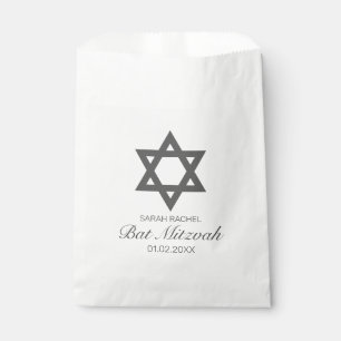 Sacolinha Bastão preto branco minimalista moderno Mitzvah d