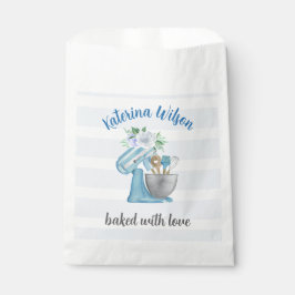 Sacolinha Batedeira Flor Azul Home Bakery
