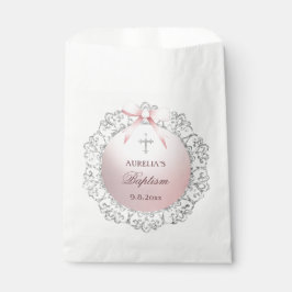 Sacolinha Batismo do Arco Rosa com Quadro das Lentes de Lata