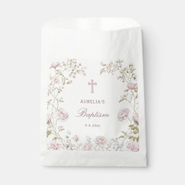Sacolinha Batismo Quadro Floral Blush