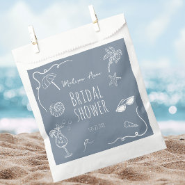 Sacolinha Beach Doodle Illustrations Bridal Shower