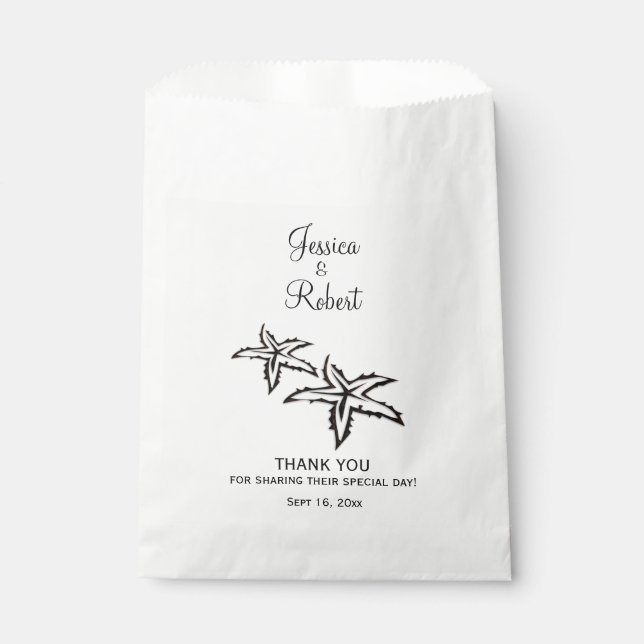 Sacolinha Beach Wedding Obrigado (Frente)