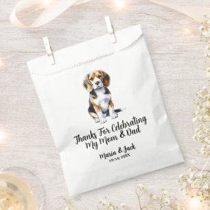 Sacolinha Beagle Personalizado Pet Wedding Cocktail