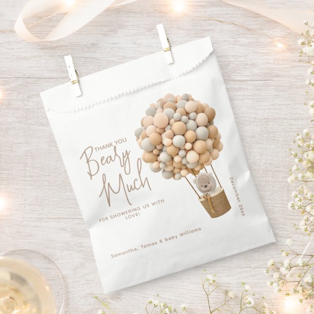 Sacolinha Bear Balões Modernos Chá de fraldas neutro em rela (Cortado)