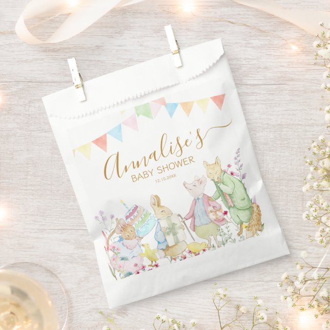 Sacolinha Beatrix Peter o Chá de fraldas do Coelho Woodland (Cortado)