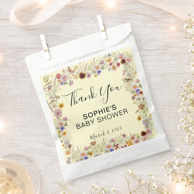 Sacolinha Bebê Em Blogue Jardim Borboletas Chá de fraldas (Cortado)