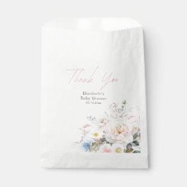 Sacolinha Bebê Em Chá de fraldas Rosa Floral