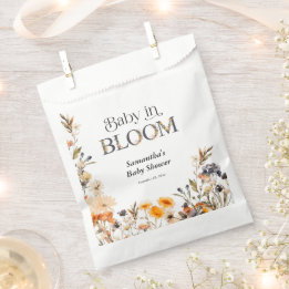 Sacolinha Bebê em Flor Elegante Aquarela Flores Silvestres d