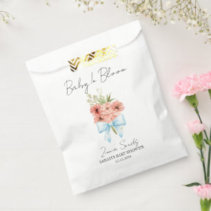 Sacolinha Bebê em Flor Fita l Sementes de Zínia Chás de Bebê