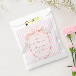 Sacolinha Bebê em flor retro préppy arco de bebê personaliza