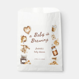 Sacolinha Bebê está fervendo - Chá de Bebê Café Marrom