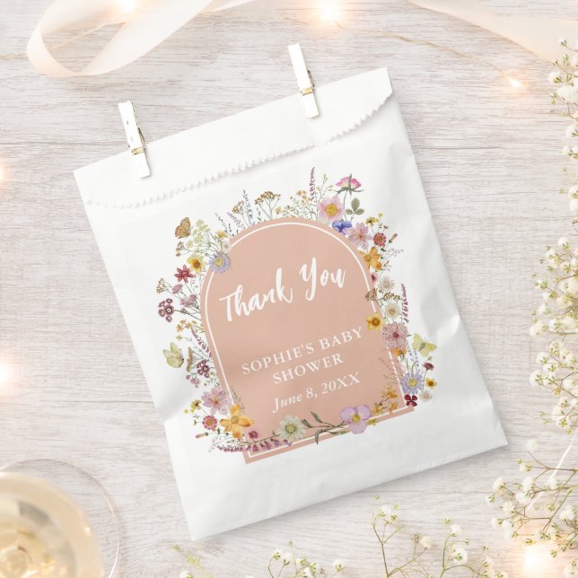 Sacolinha Bebê na flor da flor selvagem - Rosa (Cortado)