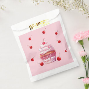 Sacolinha Bebê Rosa Primeira Cereja e Festa de aniversário C