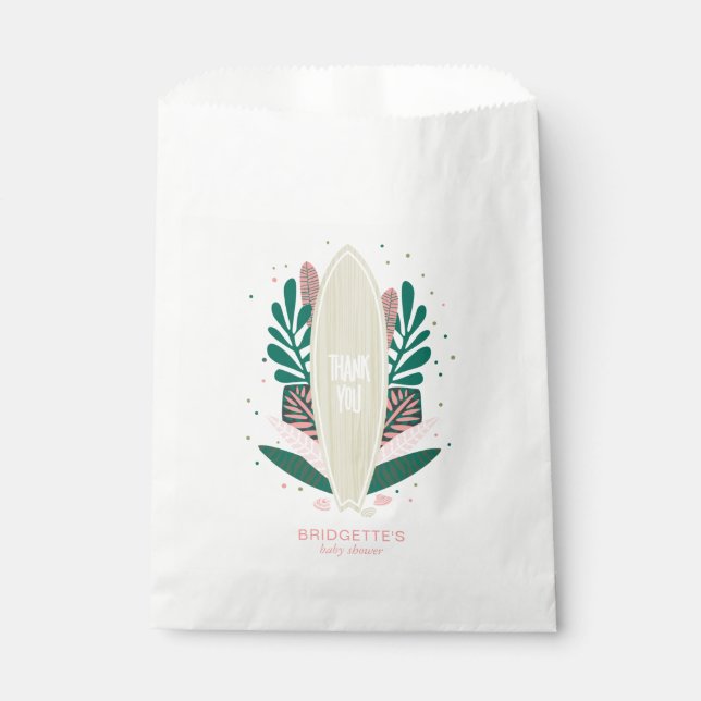 Sacolinha Bebê Rosa Tropical No Conselho (Frente)